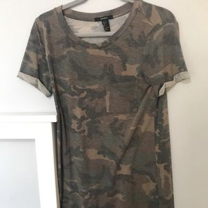Forever 21 Camo T-Shirt Dress